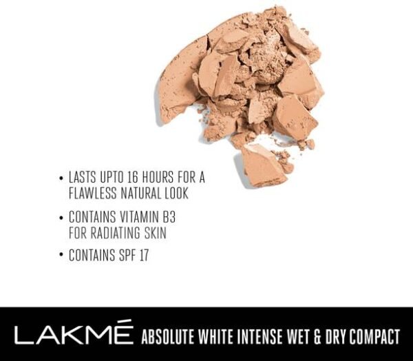 Lakmé Absolute White-Intense Wet & Dry Compact, Golden Med03+Blur Perfect Makeup Primer - Image 2