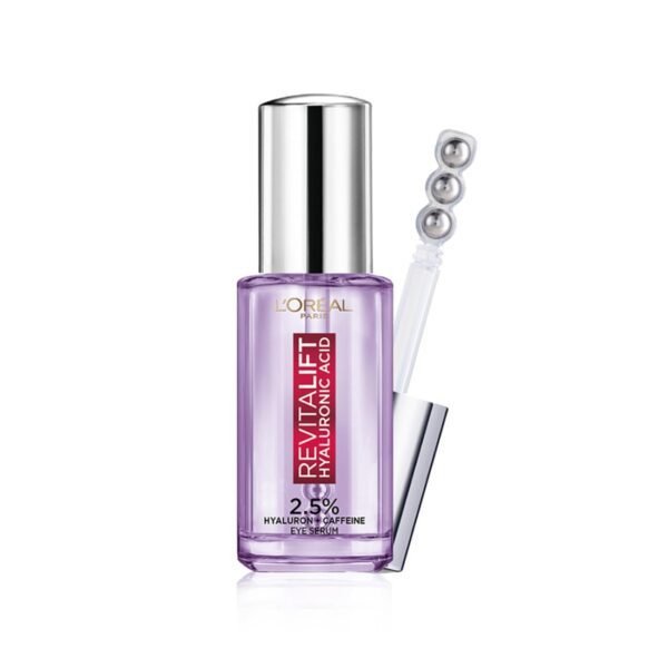 L'Oreal Paris Revitalift Hyaluronic Acid Eye Serum, 20ml, 1.5% Hyaluronic Acid and 1% Caffeine, Lightweight Texture, Non-Sticky, Reduce Fine Lines...