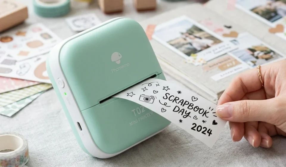 portable mini thermal sticker printer pocket bluetooth device
