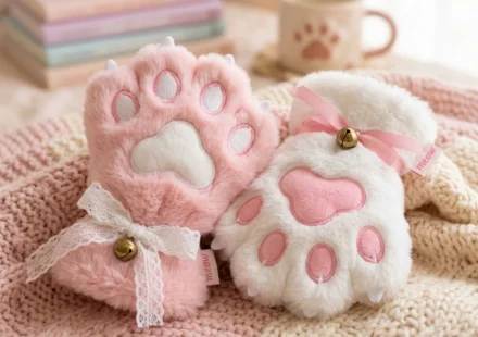 kawaii cat paw rechargeable hand warmer pink pocket heater