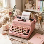retro typewriter thermal label printer cute bluetooth device